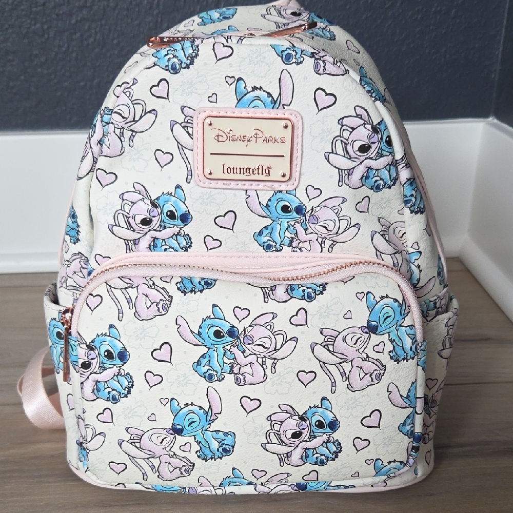 Loungefly Stitch And Angel Valentines Disney Parks Backpack